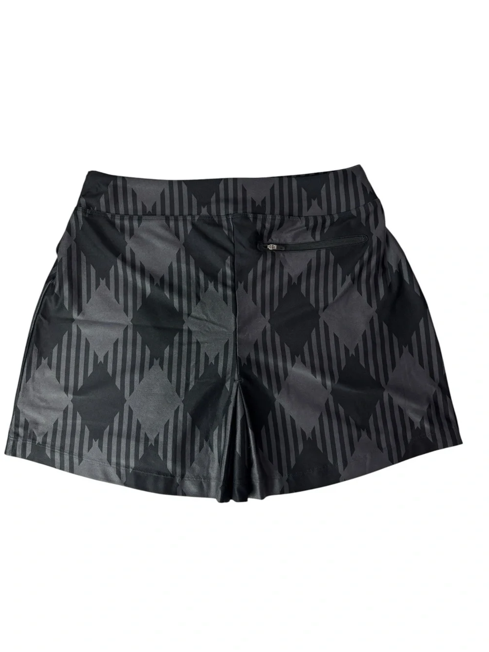 Nike Golf Sport Dri-FIT skirt black grey argyle plaid pattern size small - Picture 2 of 10
